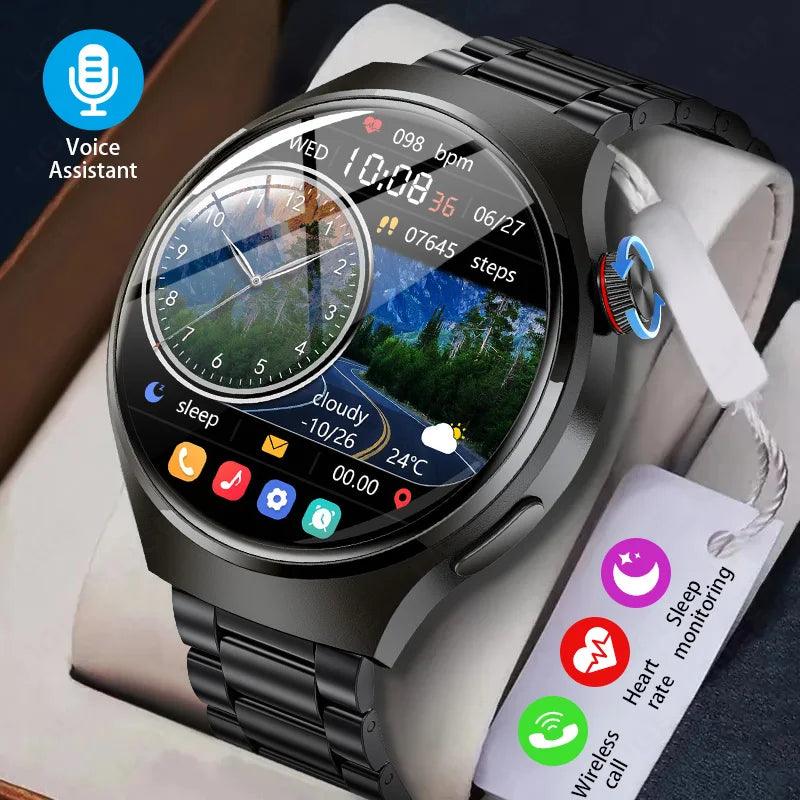 LIGE New Smart Watch Men 1.52 inch Full touch Screen  Bluetooth Call