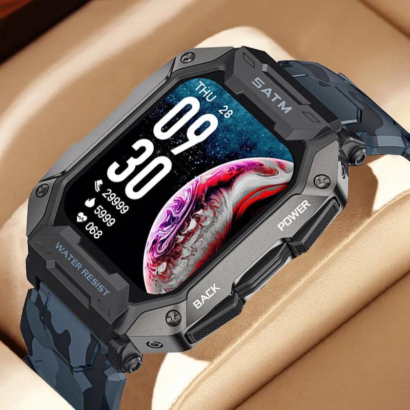 Military Sports Men Smart Watch Fitness Tracker 5ATM Waterproof